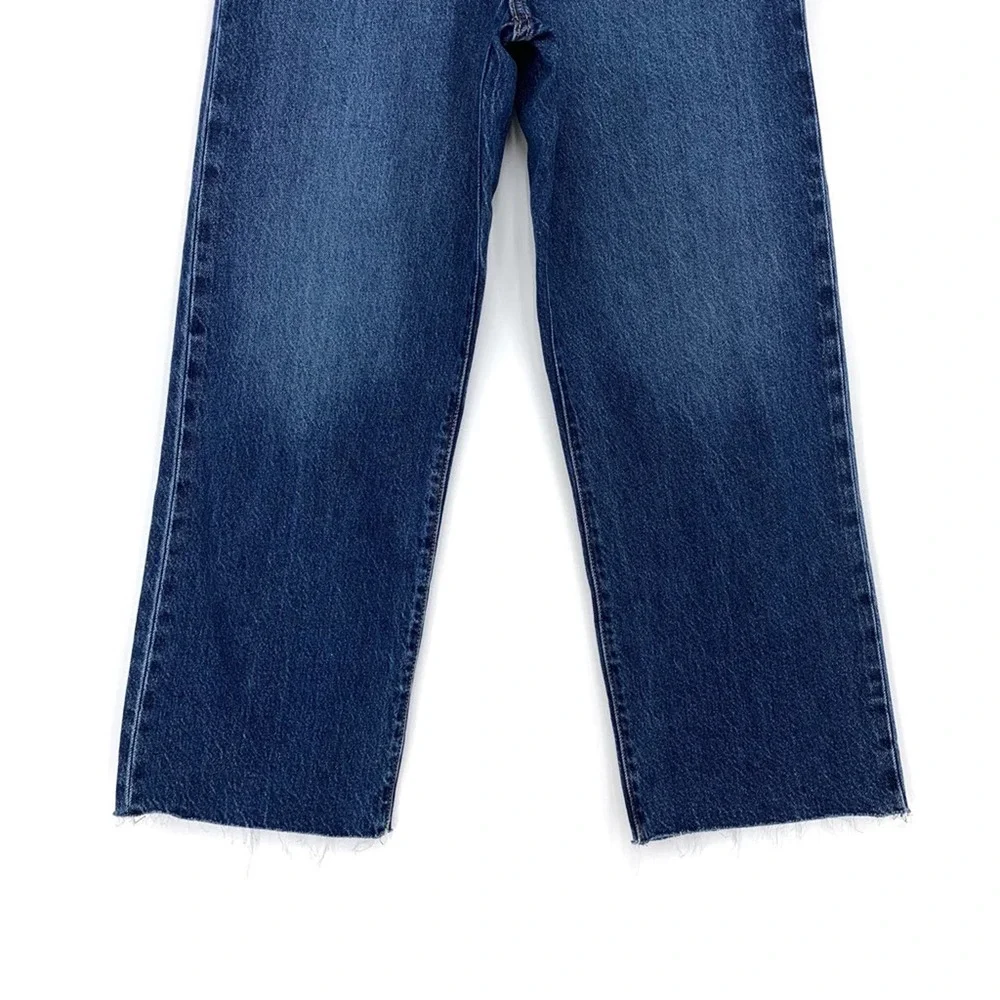 LEVI'S Premium Ribcage Straight Ankle Jean Blue Denim 27 - Picture 4 of 11